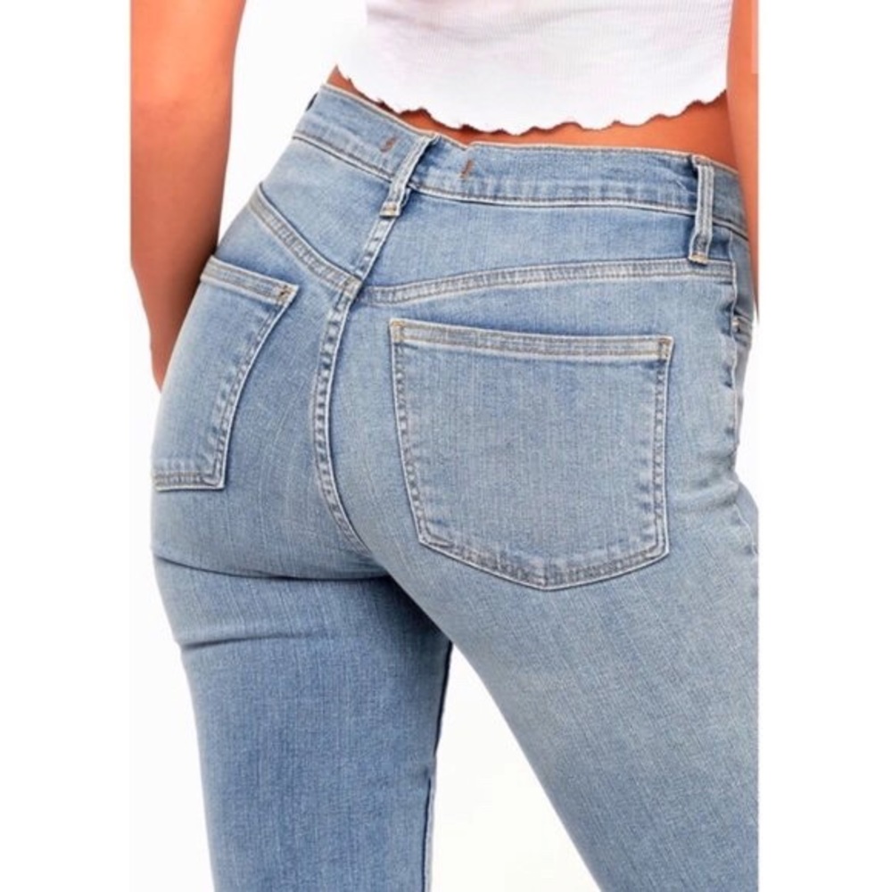 Free People Hi-Rise Light Wash Skinny Jean Jegging - Picture 5 of 9